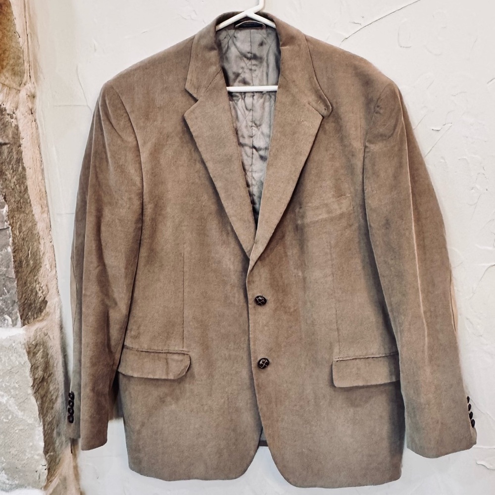 Corduroy Light Brown Lauren Ralph Lauren Blazer Sports Jacket Elbow Patch 46 R